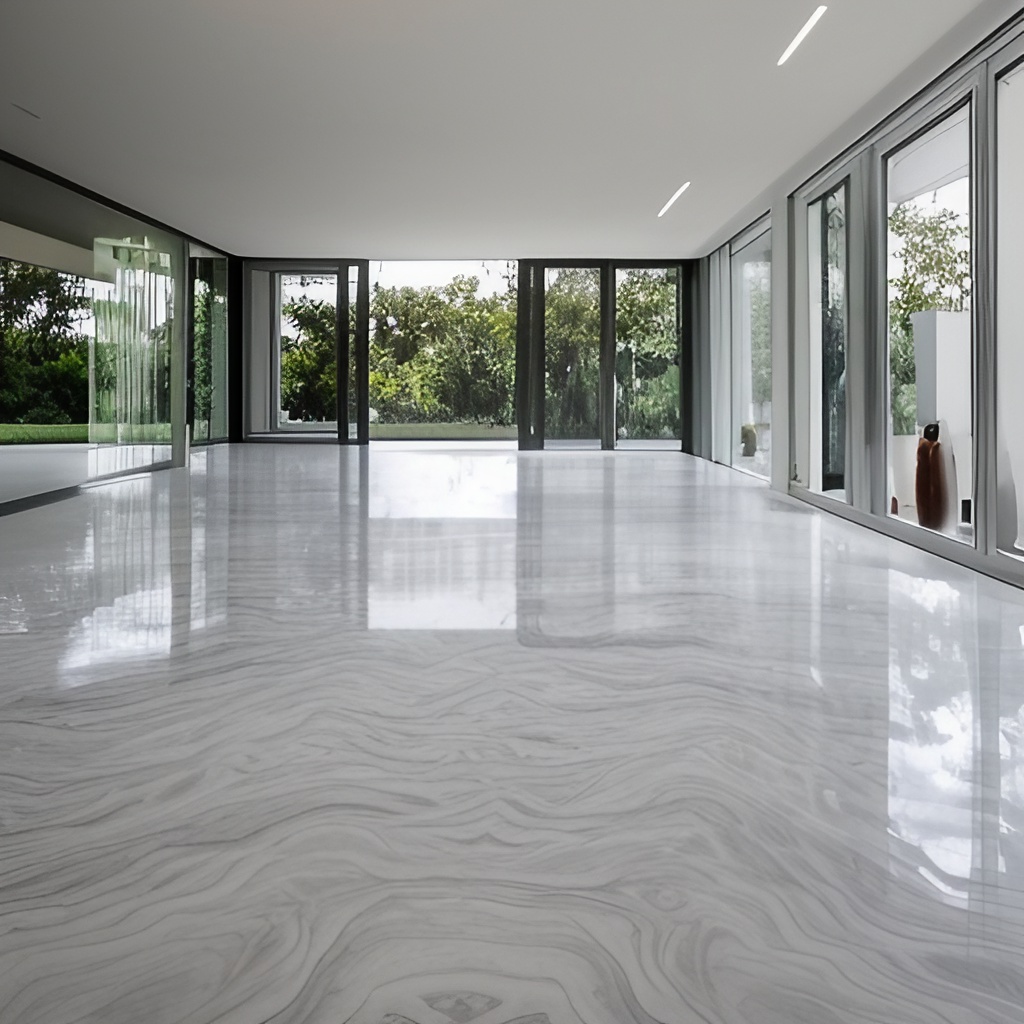 Residential glossy epoxy floor